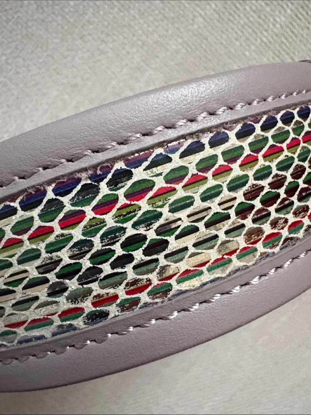 New in box LOGO by Lori Goldstein Multicolor Leather Guitar Style Strap